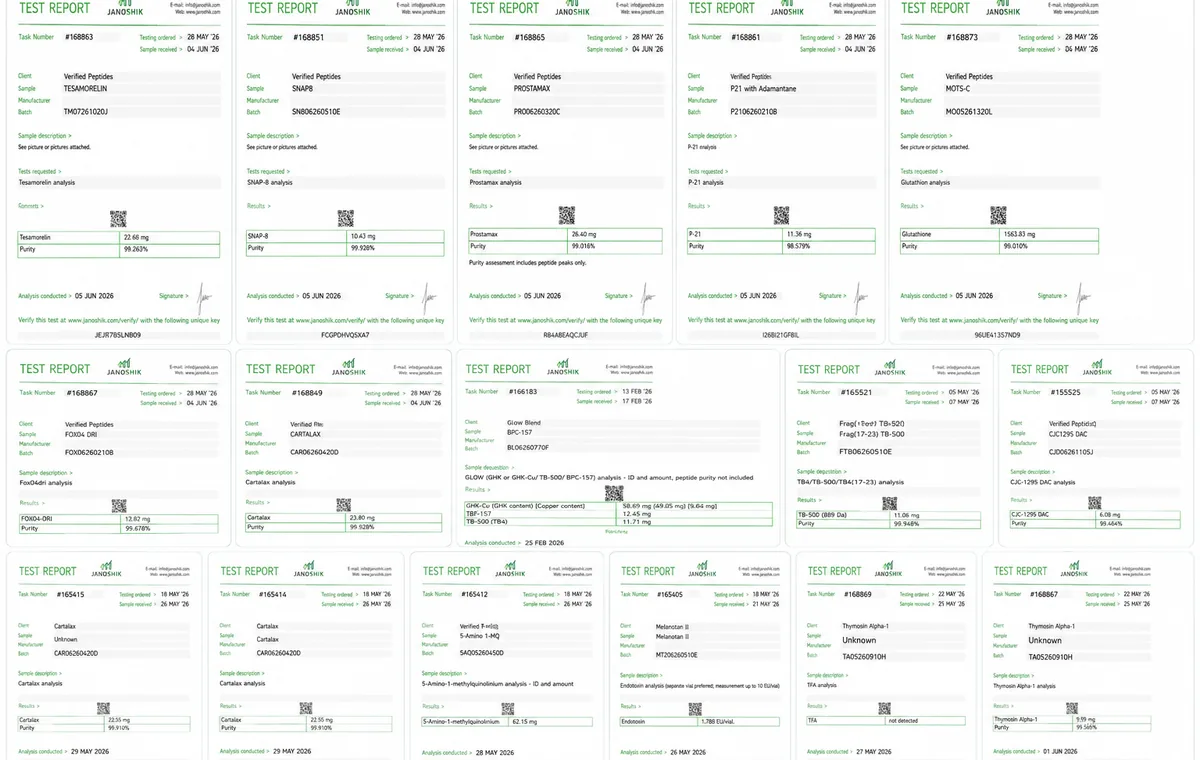 Example laboratory reports and documentation
